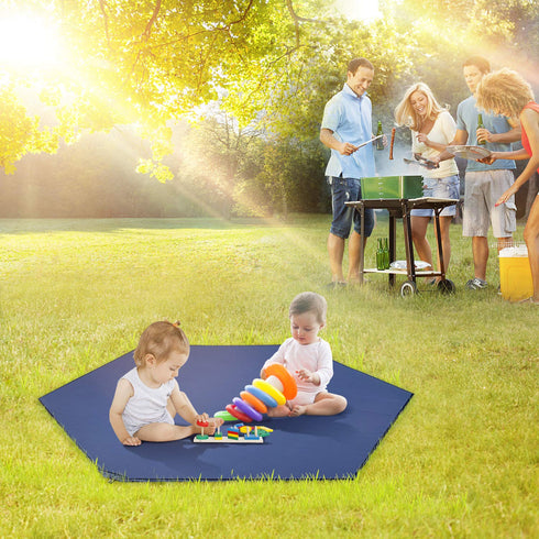 Hoybell 59 inch Playpen Mat, Compatible with POP 'N GO Baby Playpen, Hexagon Play Pen Mat, Portable Playard Playmat