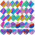 12 pcs Random Color Mini Squeeze Pop Bubble Fidget Sensory Toys, Mini Keychain Small Relieve Anxiety Stress Toy