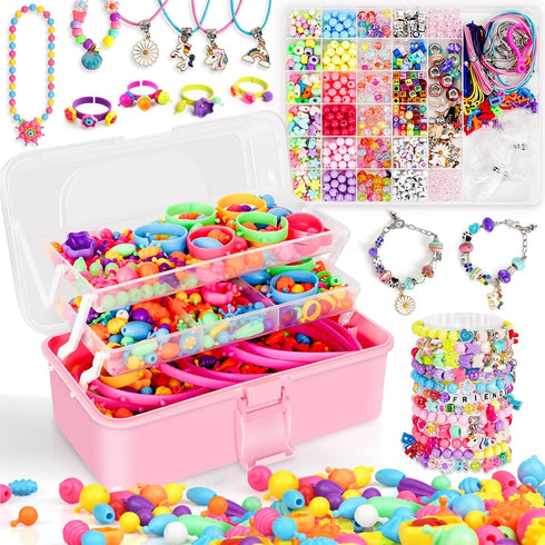FUNZBO 1600 Pcs Pop Beads with Bracelet Making Kit, Jewelry Making Kit