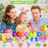 24 Pack Prefilled Easter Eggs with Snake Twist Toys, Blocks Fidget Toys Easter Gifts for Easter Hunt, Basket Stuffers