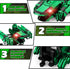 2.4Ghz 360 4-7 8-12 Kroyedfuw Dinosaur Transform Rc Cars, Remote Control Car Transforming Robot with Flashing Light