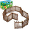 Realistic Toy Fence - Large Corral Fencing Panel Accessories Playset for Farm Fence Toys and Educational Gifts