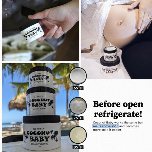 8 oz Coconut Essentials COCONUT BABY Oil, Natural & Organic Moisturizer for Newborn Sensitive Skin, Eczema & Psoriasis