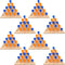 8 Packs Wooden Triangle Peg Games, Family Wooden Board Game Learning Puzzles for Travel and Gathering