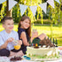 13 RAYNAG Pieces Camping Cake Topper Camping Party Decoration With Tent Bonfire Tree Bear People Boat Camping Cake