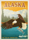 MyPuzzle Alaska: Eagle Vintage Poster, Premium 1000 Piece Jigsaw Puzzle for Adults