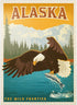 MyPuzzle Alaska: Eagle Vintage Poster, Premium 1000 Piece Jigsaw Puzzle for Adults