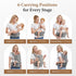 6-in-1 7-41 lbs, Baby Carrier, Newborn to Toddler, Carrier with Hip Seat Lumbar Support Adjustable Baby Holder Carrier