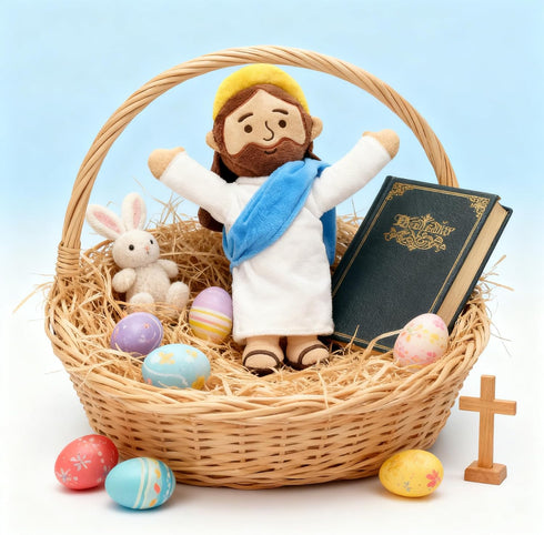 13" Yelakey Jesus Plush Brown Jesus Stuffed Doll Christian Plushie Doll for Easter Christmas Church Religious Gifts