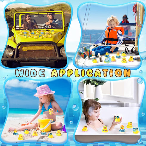 Honoson 72 Summer Summer Pcs Beach Rubber Duckies Bulk Mini Rubber Duck Bath Toys Float Bathtub Ducky Cute Squeaky
