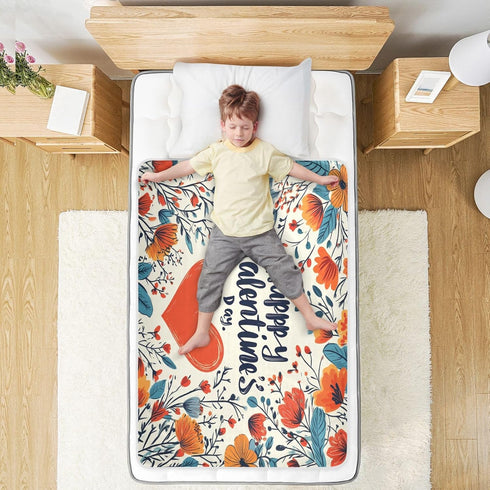 GuoChe Valentines Day Florals Red Love Heart Happy Valentine's Day Extra Large Resuable Changing Pad Covers Soft