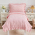 4 Set Set Set Piece Boho Tufted Toddler Bedding for Girls Pink Ruffle Crib Bed Sheets Soft Jacquard Embroidery Toddler