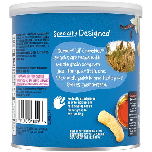 Gerber Graduates Little Crunchies Whole Grain Corn Snacks Variety Pack, 1.48 Ounce (Vanilla Maple, Pack of 2)