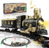 Electric Train Set, Ages 4-8 Christmas Train with Locomotive, Passenger Car, 6