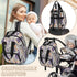 Eativisa Backpack-Multi-functional Lavender flowers Diaper Bag mother and baby bag Thermal compartment USB charging