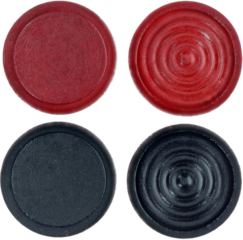 WE Games Wooden Checkers Pieces, 24 Red & Black Checker Pieces Only with Drawstring Storage Bag, 1.062-inch Diameter