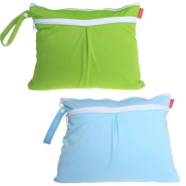 Damero 2Pack Waterproof Wet Bag, Reusable Wet Dry Bag Organizer for Travel,
