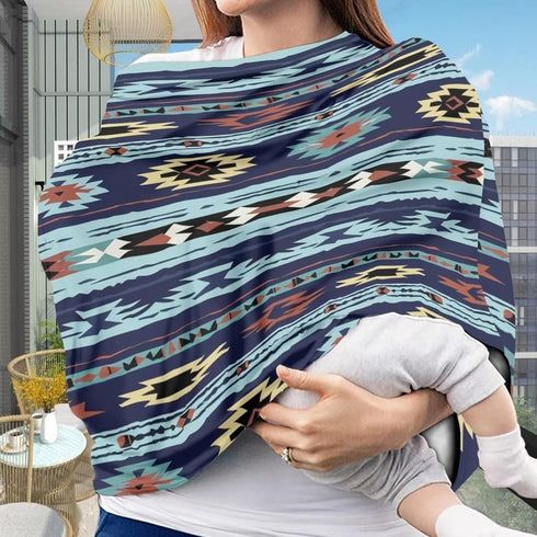 Youngerbaby Western Aztec Nursing Cover Carseat Canopy Car Seat Covers for Babies Mom Breastfeeding Scarf Infant Multi