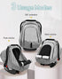 Cozy beatoutou Baby Car Seat Cover,Patented Waterproof Baby Carseat Cover for Boys & Girls,Infant Car Seat Cover Canopy