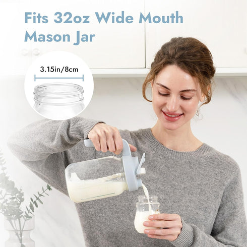 32oz Papablic Formula Mixing Pitcher Lid, Breastmilk Pitcher Mixing Handle & Flip Locking Spout for Mixing