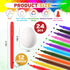 24 Pcs DIY Easter Eggs for Kids with 12 Color Markers, White Squeeze Creamy Slow Rising Balls Sensory Fidget for Anxiety Stress Relief Egg Crafts Gifts for Children Classroom Prize