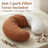 100% 2 Pack Pro Goleem Muslin Nursing Pillow Cover, Cotton Soft Breathable Feeding Pillow Slipcover for Breastfeeding