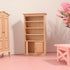 1: 12 Toyvian Mini Wooden Drawer Cabinet, Dollhouse Decoration Bookshelf with Wood Drawer Tiny Bookcase TV Cabinet