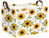 Sunflower Empty Gift Storage Basket Collapsible Canvas Baby Toy Bin Decor(Yellow)