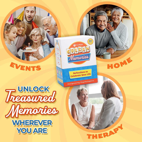 160 ThinkPsych Golden Memories - Conversation & Memory Game for Seniors | Topics | Reminiscence Therapy | Dementia