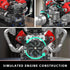 10204 V8 V8 8-Cylinder (750 Mould King Engine Model that Works - Build Your Own Engine Toy, Petrol Car Engine Replica