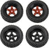 12mm Hex Hub 75mm/2.95'' Rubber Tires & Plastic Wheel Rims with Foam Compatible with HSP Tamiya HPI Kyosho 1/10 On-Road Touring Car,WLtoys 1/14 144001 RC Buggy (5-Spoke)