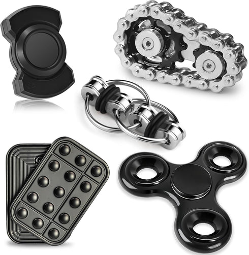 5 Pcs Fidget Toys Adults & Teen Metal Fidgets Spinner for Teens