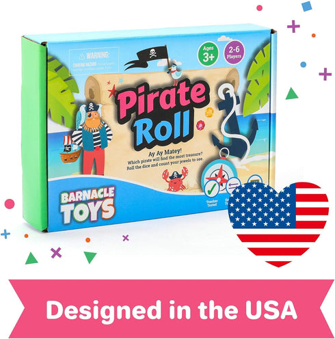 Pirate Roll - Toddler Board Games for Kids, Preschool Games for 3 and 4 Year Olds
