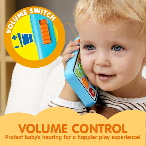 JOYIN Baby Toys 6-12 Months, Cell Phone with 4 Game Modes & 50+ Music Phrases, Educational Toys for Toddlers