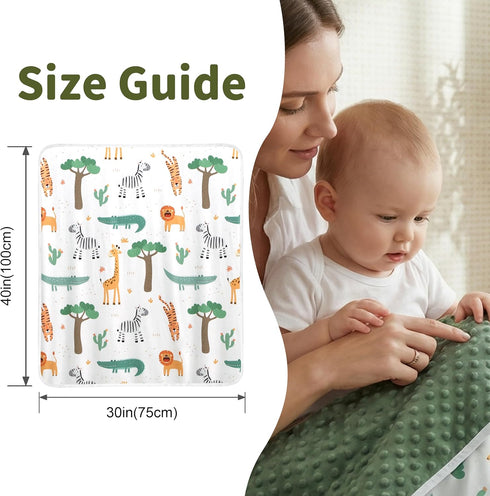 30 40 inche GUNTAIL Baby Blankets for Boys or Girls, Super Soft Nursery Crib Blanket, Newborn Blanket with Double