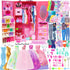 127pcs Doll Clothes Accessories and Closet for 11.5 inch Girl Doll,Dollhouse Wardrobe