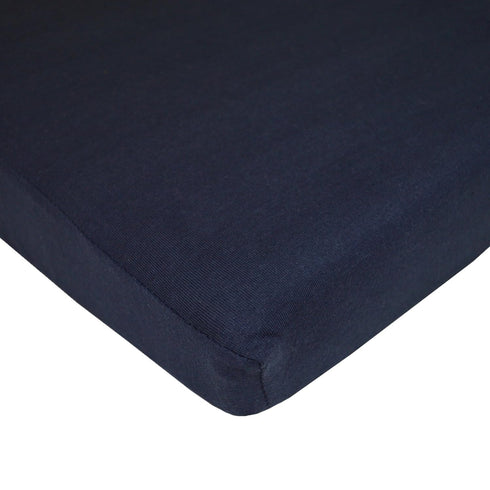 American Baby Company Supreme 100% Natural Cotton Fitted Crib Sheet, 52" x 28", Navy, for Boys and Girls