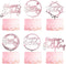 6-Pack Rose Gold Birthday Cake Topper Set, Double-Sided Glitter Acrylic Happy Birthday Sign for Party Decorations
