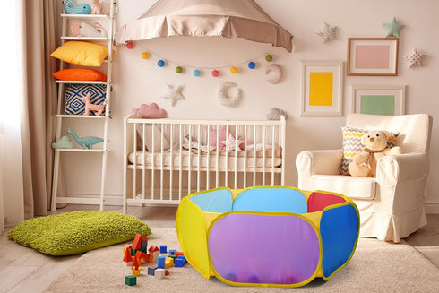 (1M Eocolz Kids Ball Pit Large Pop Up Childrens Ball Pits Tent for Toddlers Playhouse Baby Crawl Playpen
