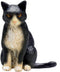 MOJO Cat Sitting Black and White Toy Figure