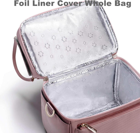 Packs SUNVENO Breast Milk Cooler Bag with Detachable Insulation Box, Double-Layer Pumping Travel Bag for Work