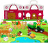 1 2 3 Set 1-3, Farm Animal Toys for Year Old Toddlers, Big Red Barn with Farm Mat & Animals & Tractor Toy for Boys