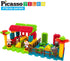 Picasso Toys PTB100 100pcs 3D Hedgehog Building Blocks Safari Theme Educational Kit for Age 3 & Up