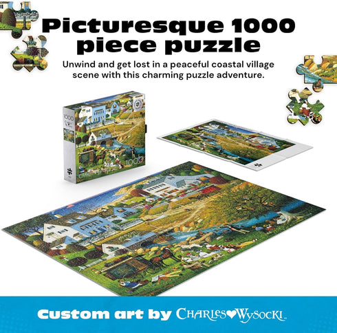 1000 Buffalo Games - Piece Jigsaw Puzzle Charles Wysocki Hound of The Baskervilles, Made in USA, Premium Recycled