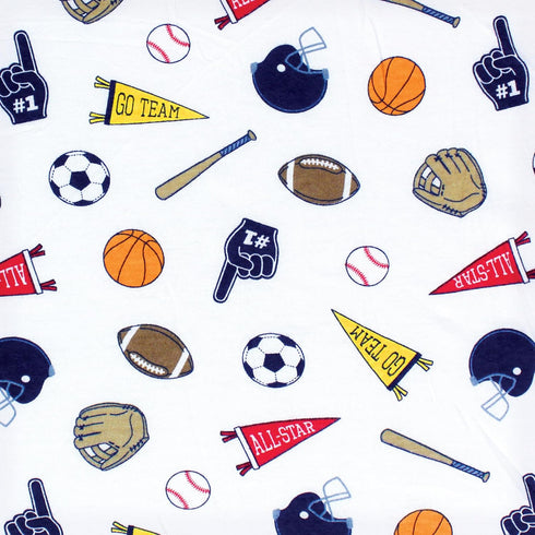 (Pack 2) Hudson Baby Unisex Baby Changing Pad Cover, Sports Fan, One Size