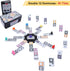 12 Set 8PCS 9 91 Set Double Mexican Train Dominoes for Adults with Wooden Holders, Train Markers, Color Dot Tile