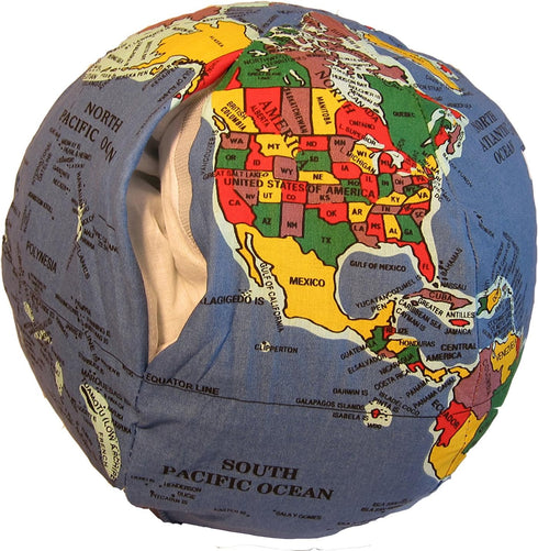Earth and Moon 2 Piece Bundle - Soft Plush Globe for Learning, Educational Toy for Kids, Teens, Adults