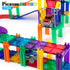 PicassoTiles 2pcs Magnetic Toy Car Set, Compatible with Magnet Race Track, Educational Construction Kits