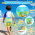 ERHAICAT Summer 3-10 Beach Toys, Dinosaur Sand Toys for Kids Toddlers with Collapsible Bucket, Sand Castle Building