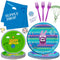 Video Games Party Tableware Supplies - 64pcs Llama Set with Plates, Forks, Napkins for Birthday Decorations